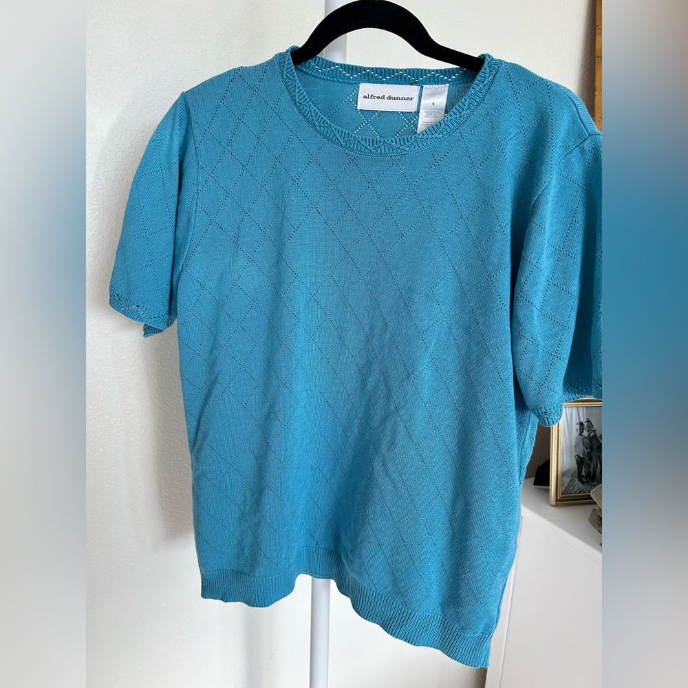 Alfred Dunner Aqua Knit Sweater
